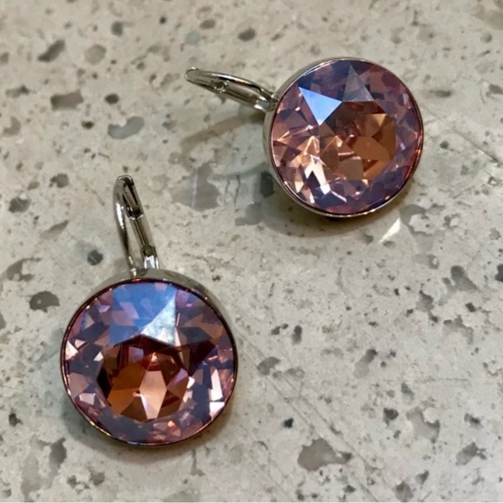 RARE FIND, LARGE, Authentic Swarovski Bella Drop Earrings, Light Pink. BNIB. - Picture 5 of 12